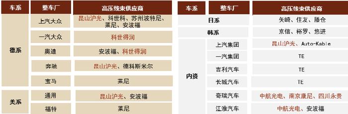 资料来源:沪光股份招股书,盖世汽车网,中金公司研究部