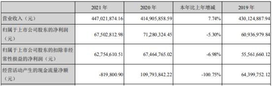 金太阳2021年净利6750.28万同比下滑5.3% 董事长杨璐薪酬36.31万