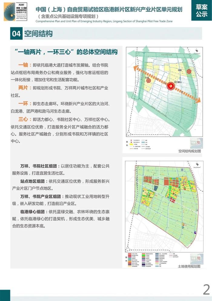 【公示】关于中国(上海)自由贸易试验区临港新片区新兴产业片区单元规划（含重点公共基础设施专项规划）的草案公示