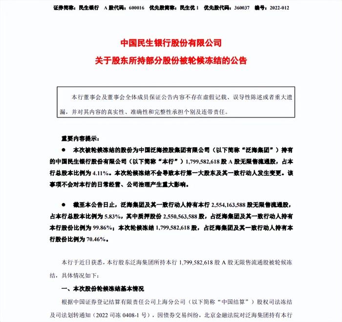 民生银行内控不力连续“罚单王”业绩也无起色高迎欣压力大