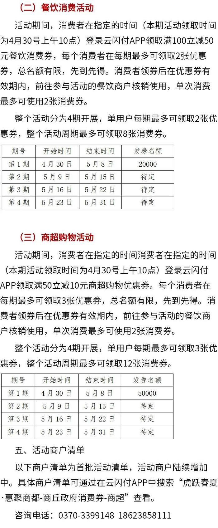 商丘850万元消费券领取流程、使用范围公布