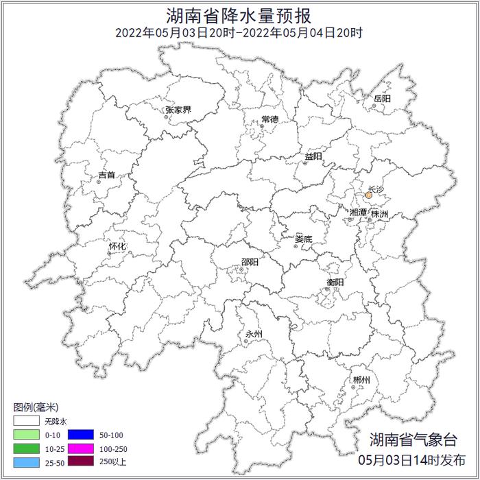 近三天，湖南最高温将升至30℃左右！5月 6日晚再迎强降雨