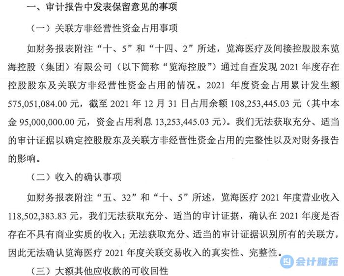 上市公司财务总监：已竭尽全力满足会计师要求，无法接受保留意见审计报告！