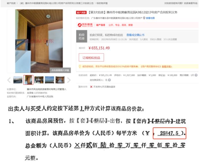 惠州一法拍海景房折价逾60%成交，仅4294元/平，为何这么便宜？