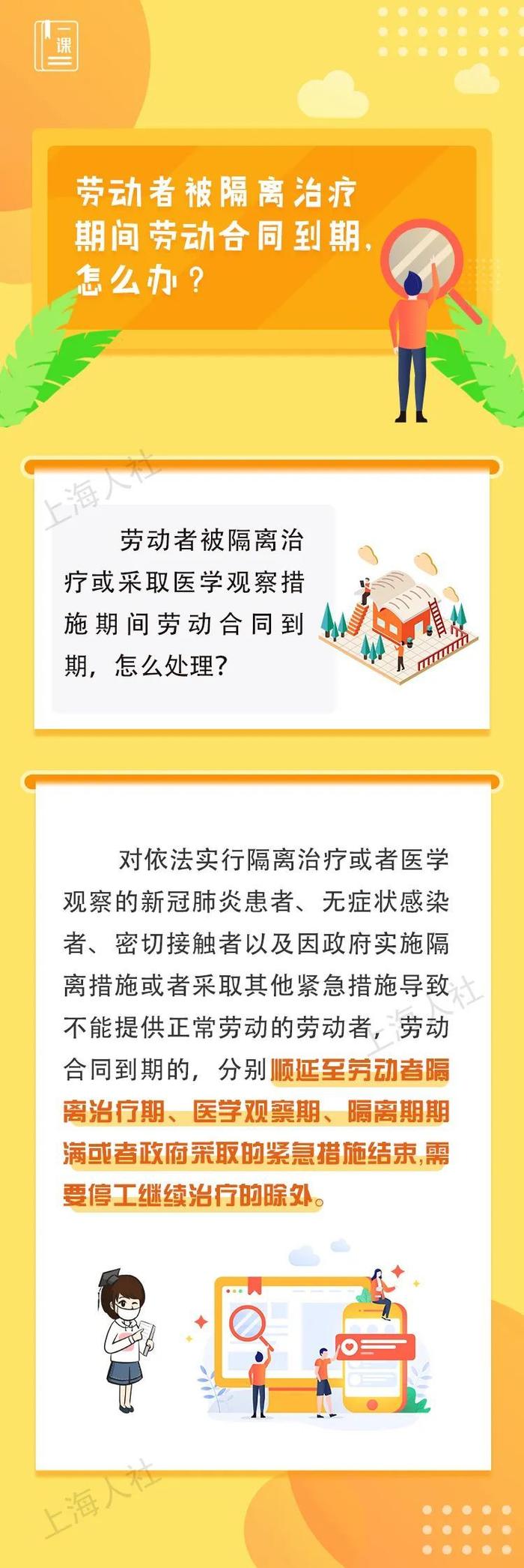 劳动者被隔离治疗期间劳动合同到期，怎么办？