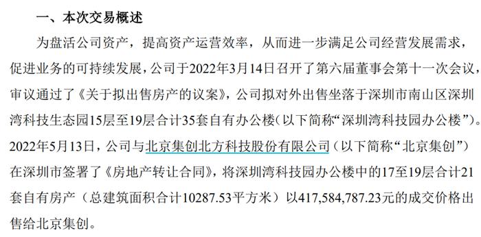 这家公司甩卖深圳湾21套房，均价约4万元一平米，一把套现超4亿！