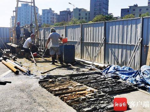 原创组图｜海口红城湖越江通道前期地质钻探工作启动