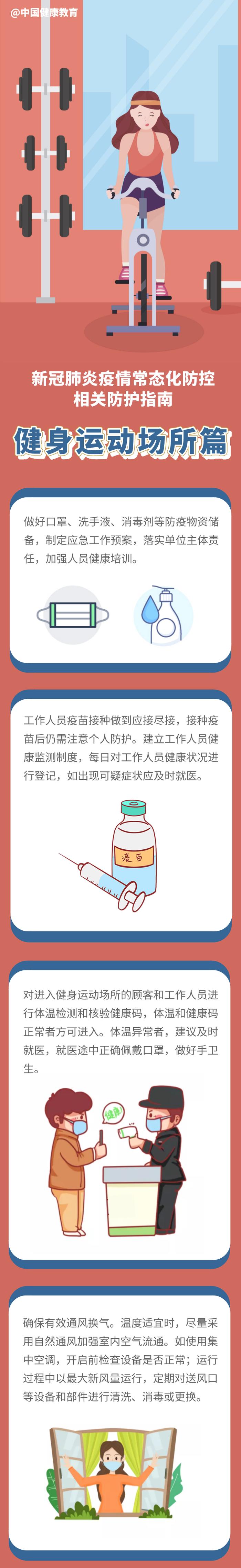 健身运动场所如何做好新冠肺炎疫情常态化防护