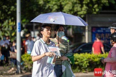 原创组图｜海口一中考点 考生怀揣梦想步入考场