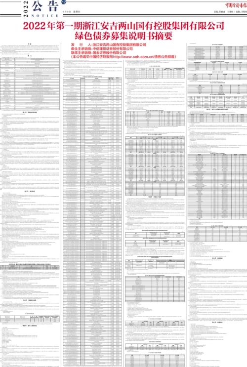 2022年第一期浙江安吉两山国有控股集团有限公司绿色债券募集说明书摘要