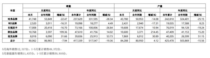 三大民营车企5月销量：吉利长城重回8万+，比亚迪插电车涨6倍