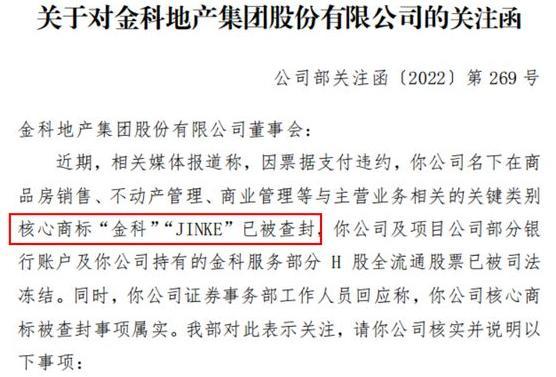 2000亿龙头房企票据违约 金科地产多项资产被冻结 商标也不能用了