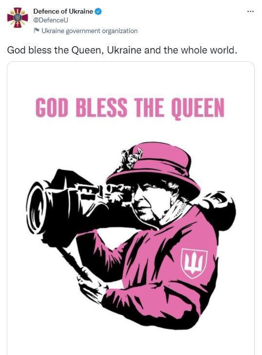 乌国防部发布“英女王肩扛反坦克发射器”图片，被网民批“谄媚奉承”