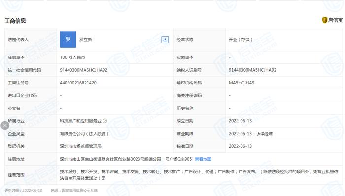 抖音集团在上海、深圳分别成立今日头条新公司！法定代表人是他
