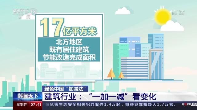 绿色中国“加减法”丨建筑行业：“一加一减”看变化