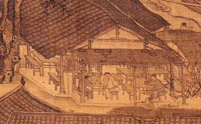 《清明上河图》茶馆局部 图片来源:网络