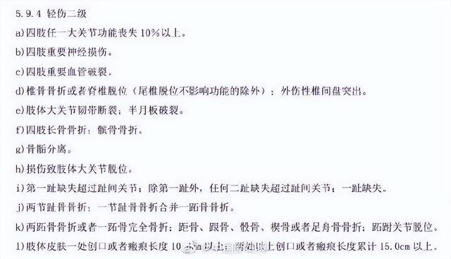 什么情况属于轻伤二级？评定标准科普来了