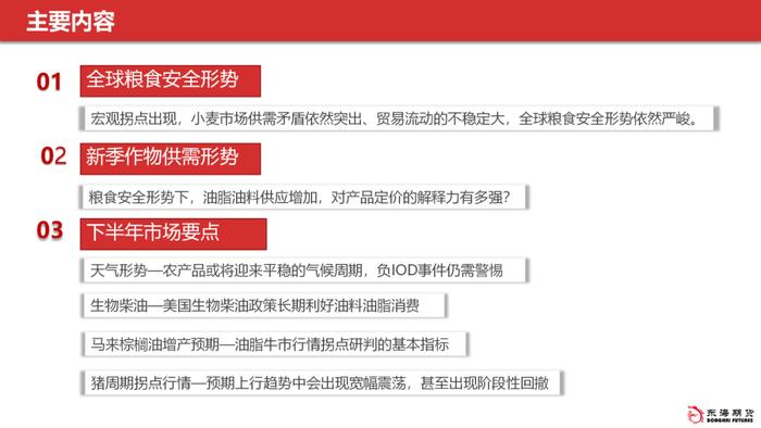 【东海策略】农产品2022年中期投资策略：全球性粮食危机下，新季作物供需形势分析