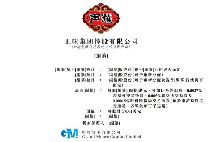 新股消息丨正味集团递表港交所主板 2021年收入3.42亿元溢利约4829.2万元人民币