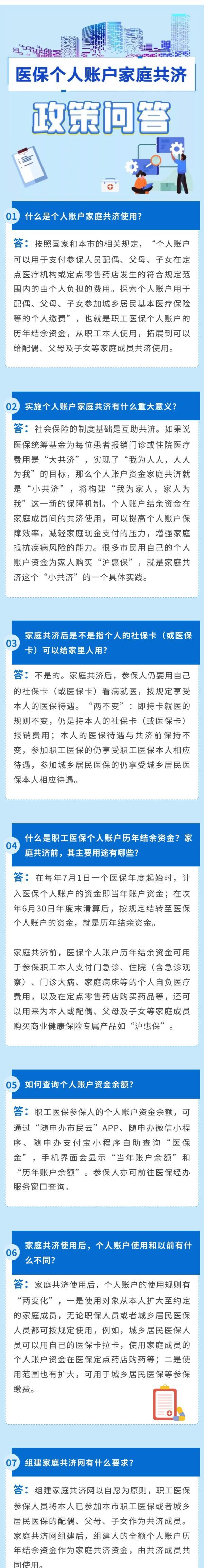 听说上海启动医保家庭共济了，那我的医保卡是不是可以给家人用？