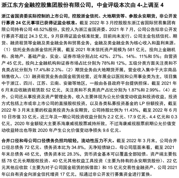 【中金固收·信用】掘金金控平台——金控平台类发行人信用资质点评及债券投资价值挖掘（地方国企篇）