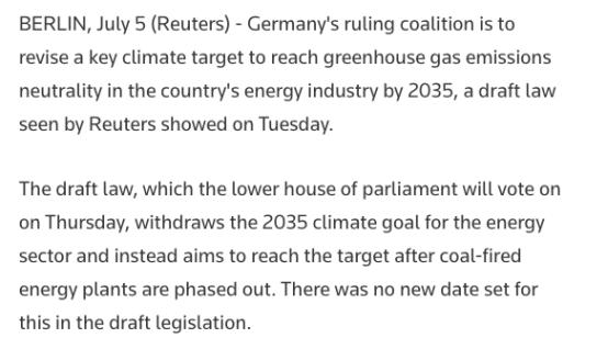 德国撤销2035碳中和气候目标？一个不准确的“谣言”