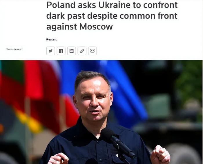 波兰总统：乌克兰应承认乌民族主义者在二战期间屠杀10万多名波兰人