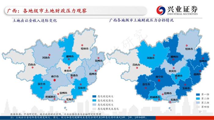 【兴证固收.重磅推荐】全国各地区土地财政压力大盘点——基于地级市维度的深度解析