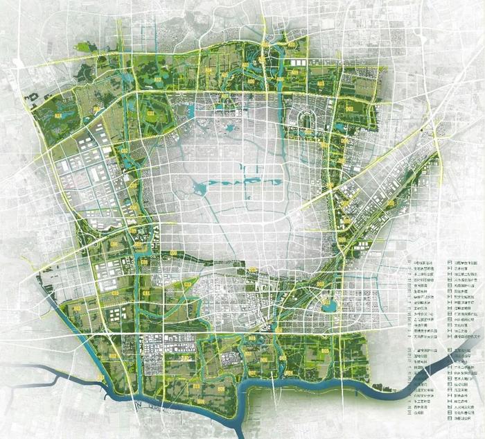 松江新城绿环概念规划方案来了！你最喜欢哪一个？