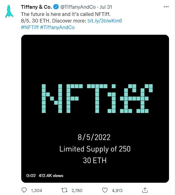 5万美金买1款Tiffany“NFTiff”项链  是投资品还是奢侈品