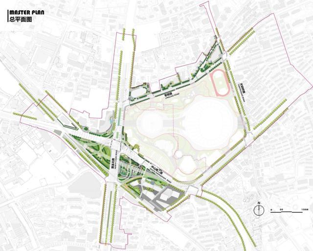 徐家汇体育公园周边景观道路提升工程正式启动，一起来看效果图→