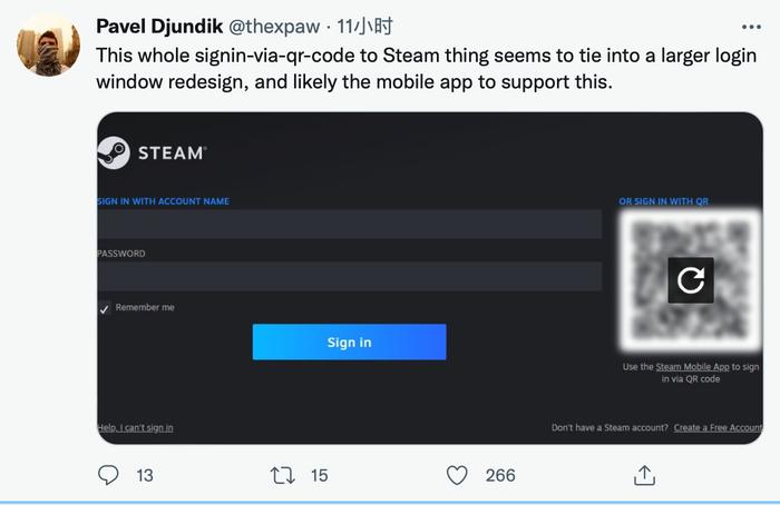 不用每次输密码，Steam最新二维码登录界面曝光
