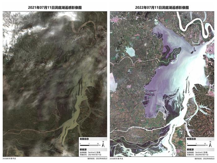 卫星观测证实：高温下洞庭湖、鄱阳湖“缩水”严重，“瘦成闪电”