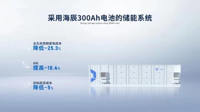 海辰储能发布首款300Ah电力储能和大圆柱户用储能专用电池