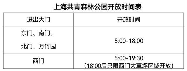 今天起，共青森林公园延长开放时间