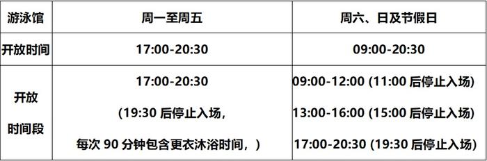 上海大学生体育中心营业时间调整