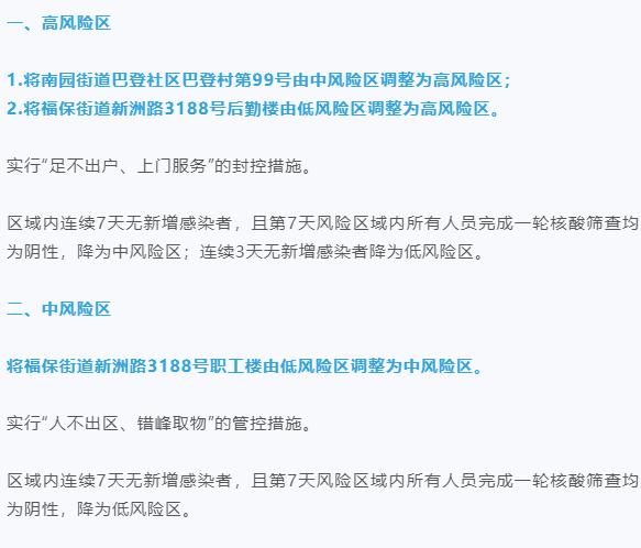 深圳市福田区的南园、梅林、福保、莲花街道调整相关区域和措施