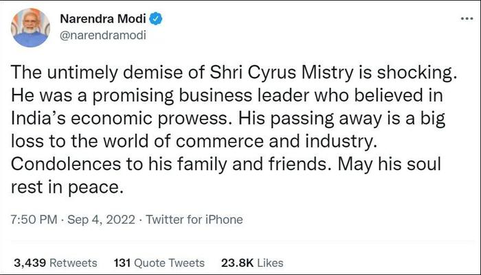 莫迪发声！印度知名企业前董事长突然意外死亡