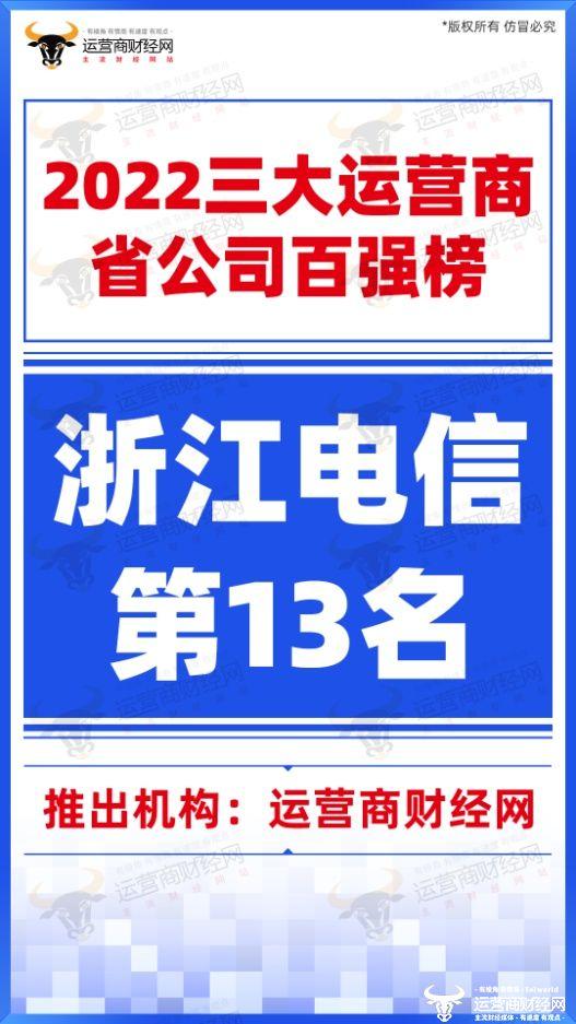 浙江三大运营商年度收入规模比较：在各自系统内都领先浙江移动最突出