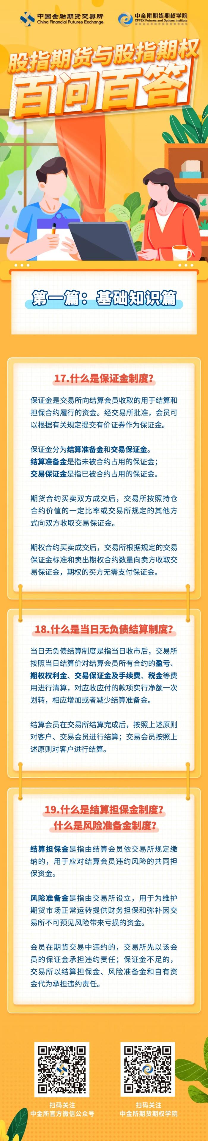 金融知识普及月 | 股指期货与股指期权百问百答第一篇：基础知识篇（10）什么是保证金制度？