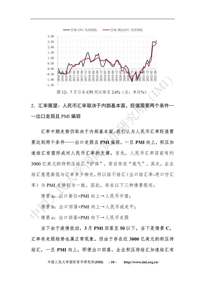 2022年第8期IMI宏观经济月度分析报告