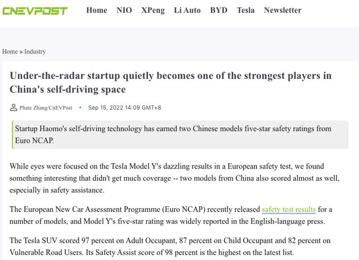 被外媒@马斯克的中国自动驾驶企业究竟是什么样的？看看CHEVPOST怎么说