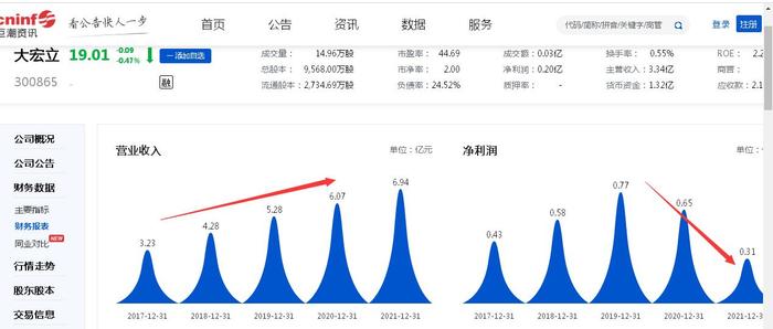 上市两年股价大跌七成，大宏立“还立得住吗？”：上半年营收净利润双双下滑、最近两年归母净利润连续下滑、多位股东纷纷减持