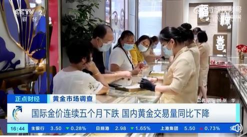 国际金价连续五个月下跌！金店足金价格较6月初跌20元/g左右，负责人：顾客买涨不买跌