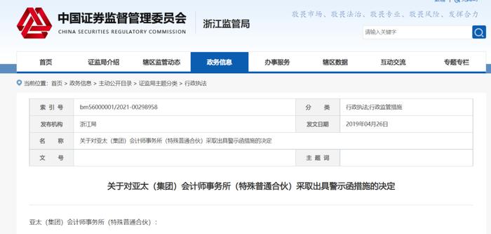 某家会计师事务所及2名注册会计师被罚没超200多万！三年前已收到警示函！