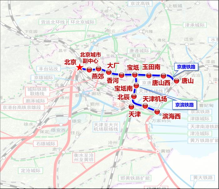 这条新建城际铁路天津段规划公示→