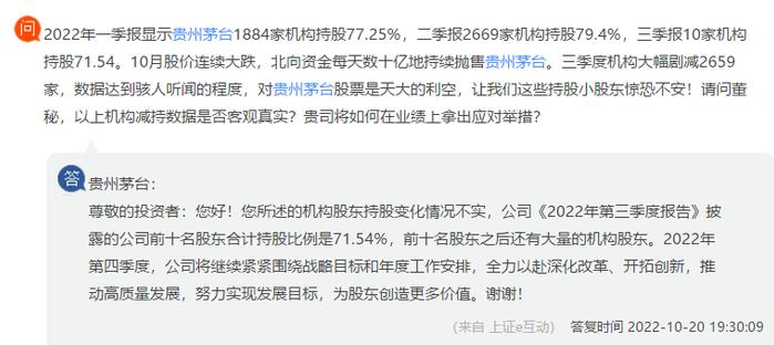 茅台市值蒸发1.5万亿，谁在卖出？一天两场会回应市场，仍是机构第一重仓股