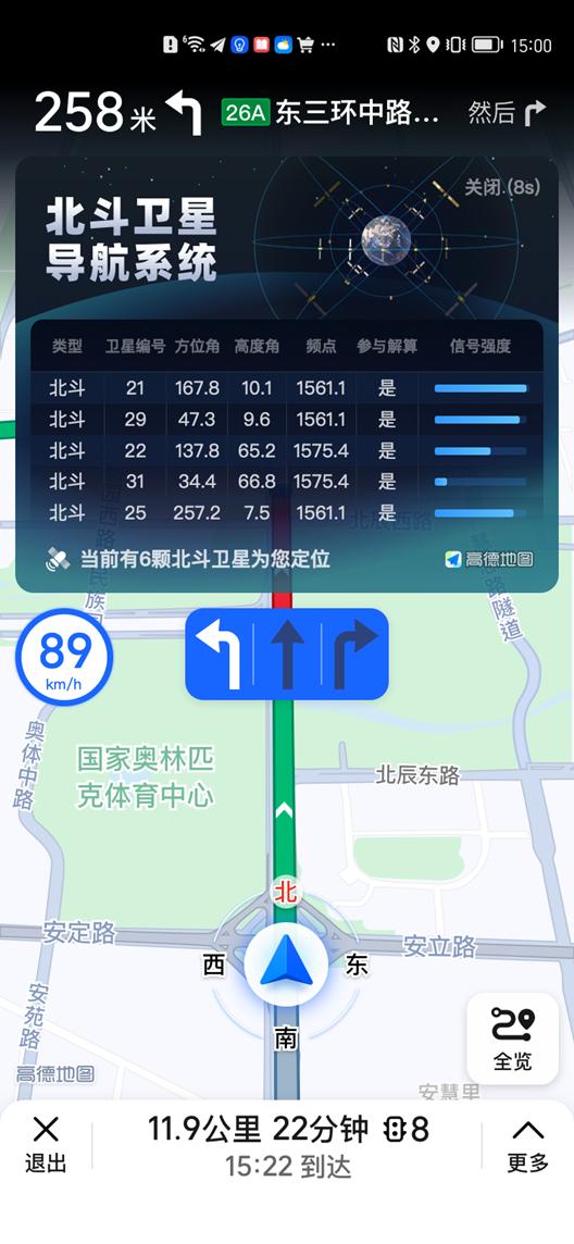 高德推出北斗卫星定位查询系统  定位精度可至1米内车道级别