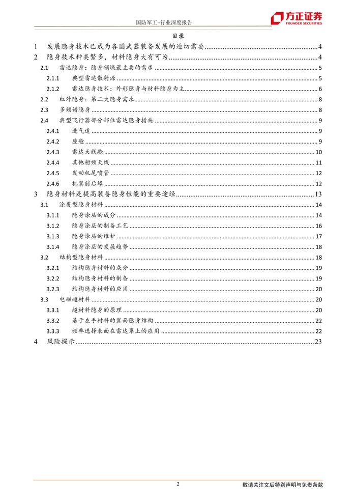 【方正军工】隐身技术系列深度之二：技术篇——隐身涂层、结构隐身材料与超材料