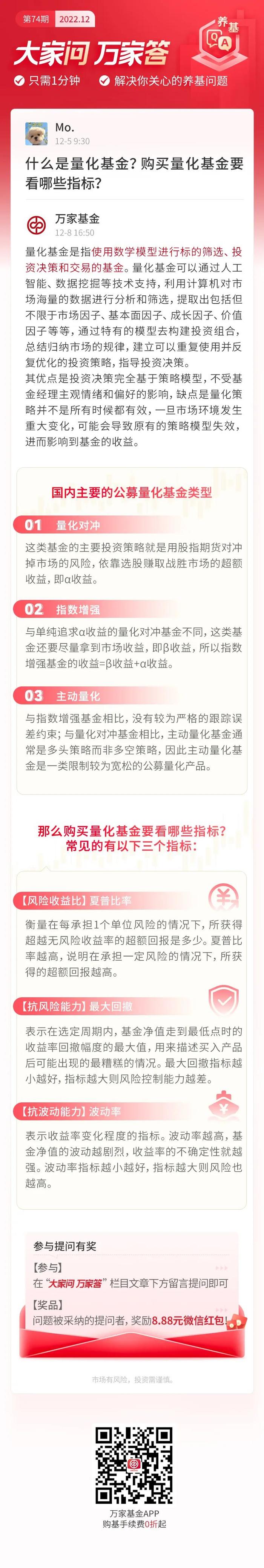 【大家问万家答】什么是量化基金？购买量化基金要关注哪些指标？